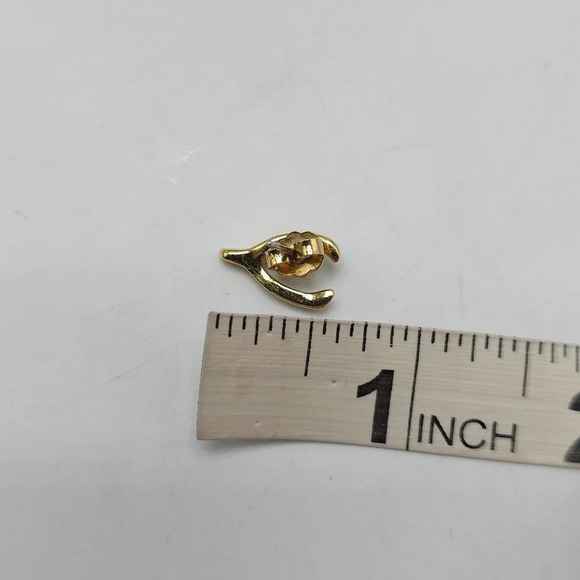 Avon 1984 Wishbone Convertible Earrings Faux Pearl Surgical Steel Posts - Picture 5 of 5